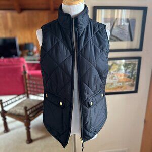 J. CREW Black Quilted Vest – S